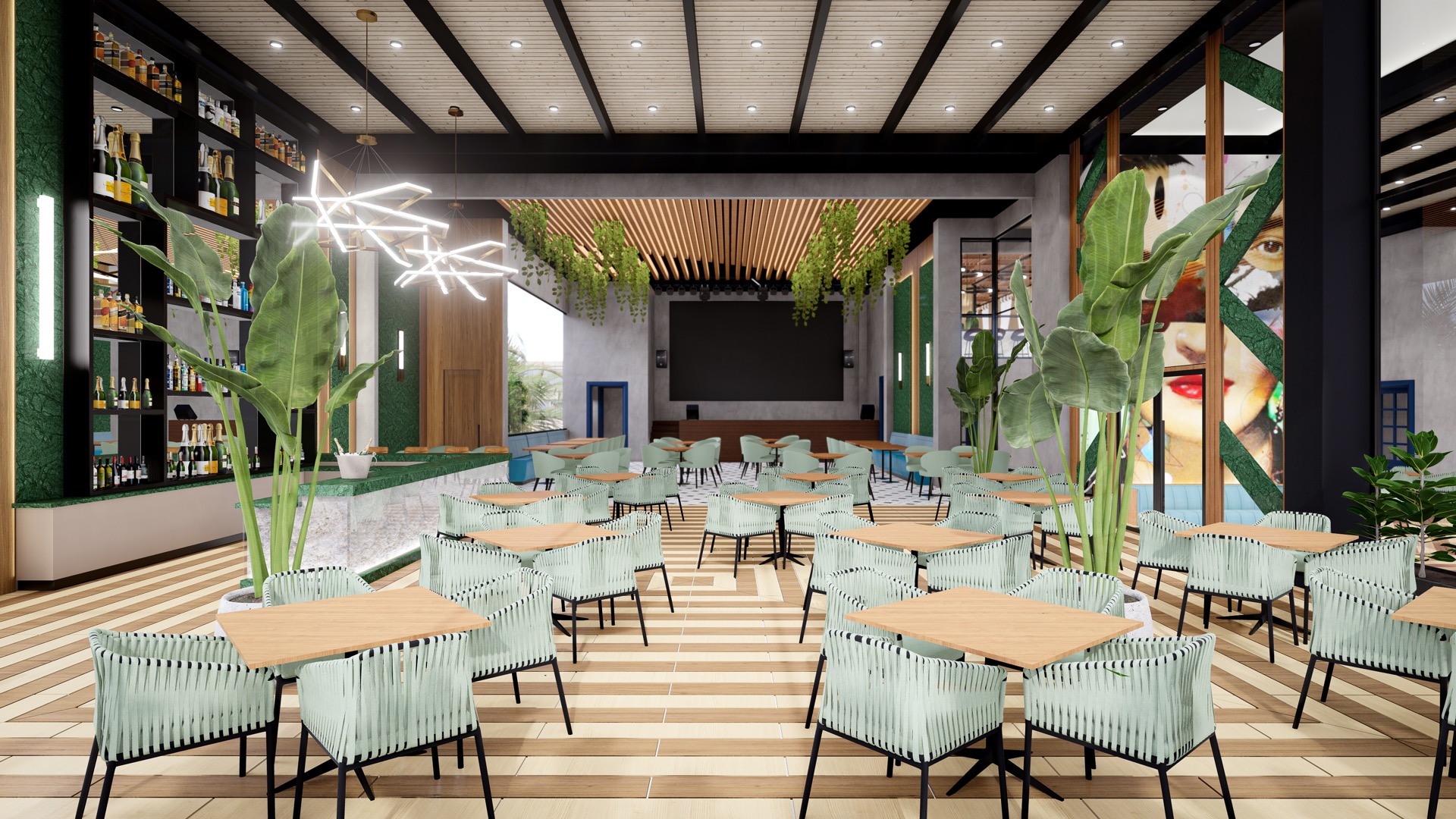 Restaurante SL, Diseño interior